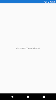 Xamarin Forms app running
